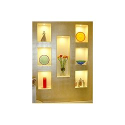 Faux platinum display feature wall