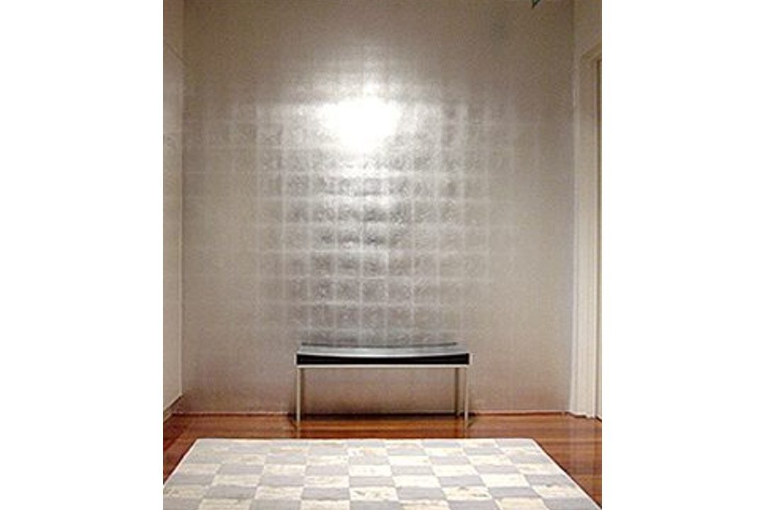 Faux silver entrance.