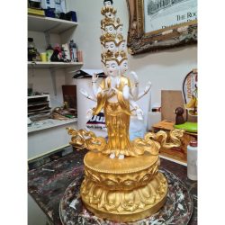 A stunning gilded statue.
