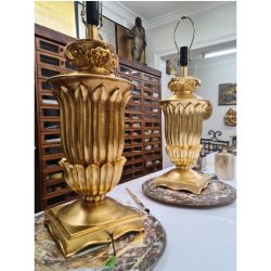 Gilded lamp bases