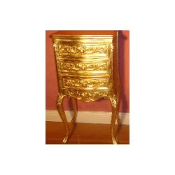 Gilded bedside table.