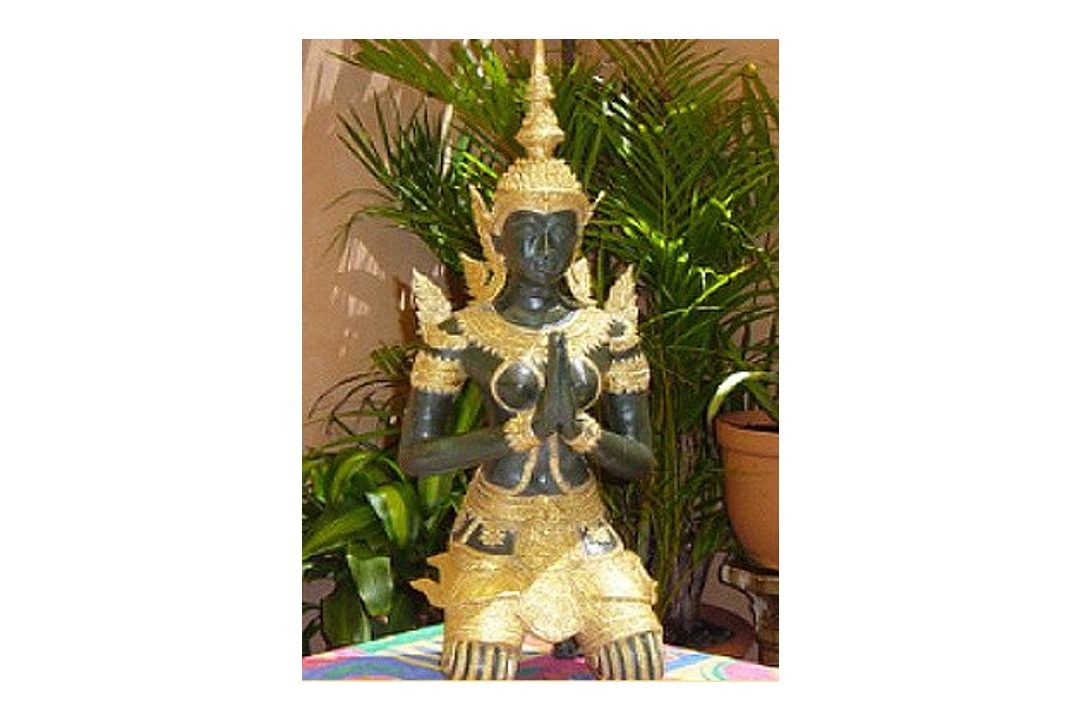 Gold leafed buddha.