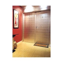 Faux silver leaf on entrance doors
